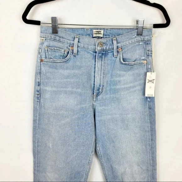 NWT Citizens of Humanity Demy Cropped High Rise Kick Flare Jeans Light Wash - Picture 11 of 15